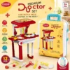 educational oys Premium Doctor Play Set Trolley Suitcase Medical Kit with Stethoscope, Syringe, Thermometer and Doctor Accessories for Kids 3+ Years.