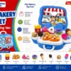 18 Pieces Bakery Set Rolling Van Case Pretend Play Food Toy for Kids 18 Pieces Bakery Set Rolling Van Case Pretend Play Food Toy for Kids