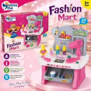 Fashion Mart Beauty Salon Play Set 20 PCS Pretend Makeup Toy for Kids