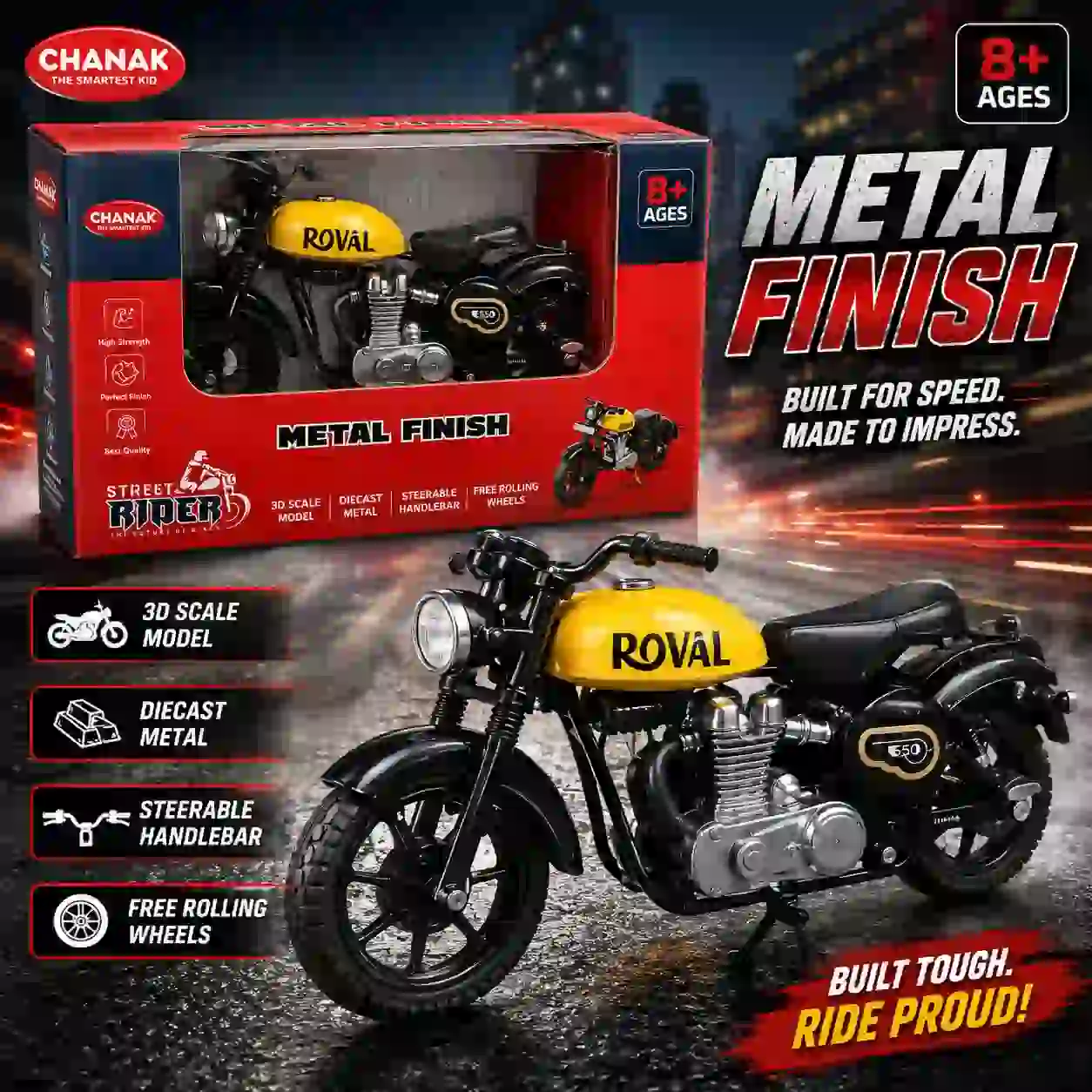 Royal 550 Classic Die Cast Metal Motorcycle Model Bike Royal 550 Classic Die Cast Metal Motorcycle Model Bike