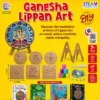 Ganesha Lippan Art DIY Kit Wooden Mandala Painting Craft Set with Mirrors Paints and Stand