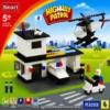 Highway Patrol Building Blocks Set 260 Pieces Police Station Helicopter Construction Toy for Kids 5 Plus