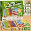 2 in 1 Magnetic Ludo and Snakes and Ladders Jumbo Size Board Game with Magnetic Pieces for Kids and Family