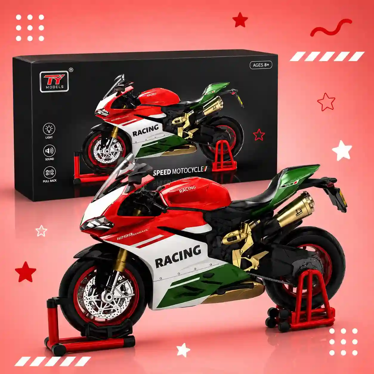 1:12 Scale Ducati Panigale Die-Cast Bike